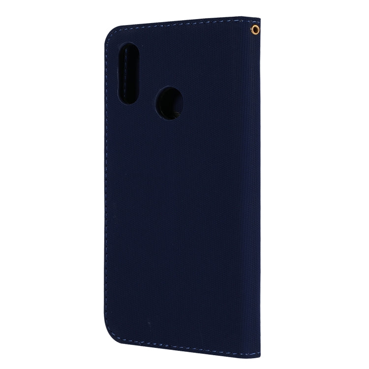 Fabric Stitching Embroidery Horizontal Flip Leather Case With Holder & Card Slots & Wallet for Huawei Honor 10 Lite