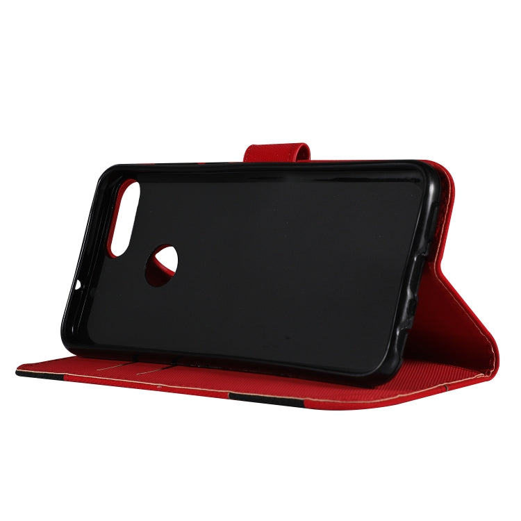 Fabric Stitching Embroidery Horizontal Flip Leather Case With Holder & Card Slots & Wallet for Huawei Enjoy 7S