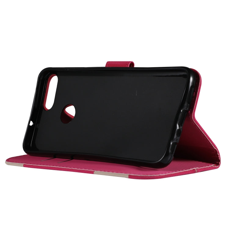 Fabric Stitching Embroidery Horizontal Flip Leather Case With Holder & Card Slots & Wallet for Huawei Enjoy 7S