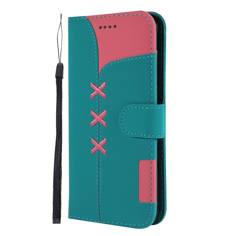 Fabric Stitching Embroidery Horizontal Flip Leather Case With Holder & Card Slots & Wallet for Huawei Enjoy 7S