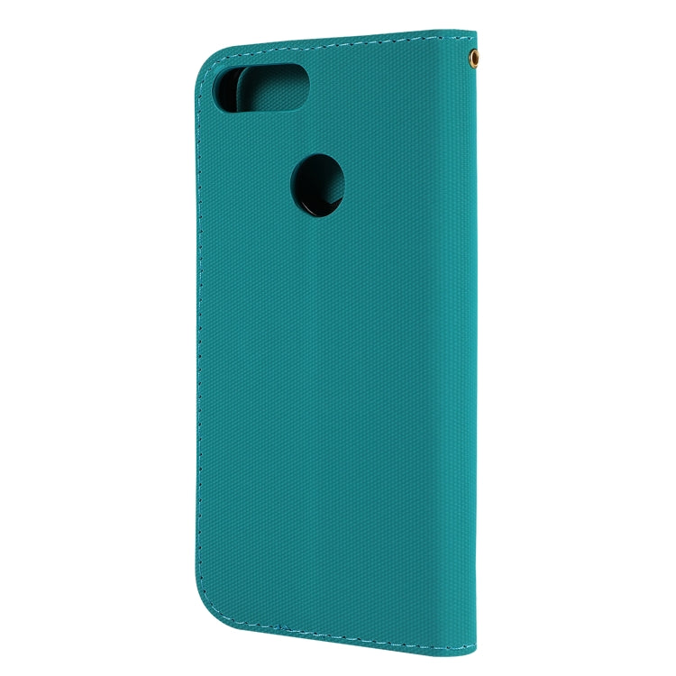 Fabric Stitching Embroidery Horizontal Flip Leather Case With Holder & Card Slots & Wallet for Huawei Enjoy 7S