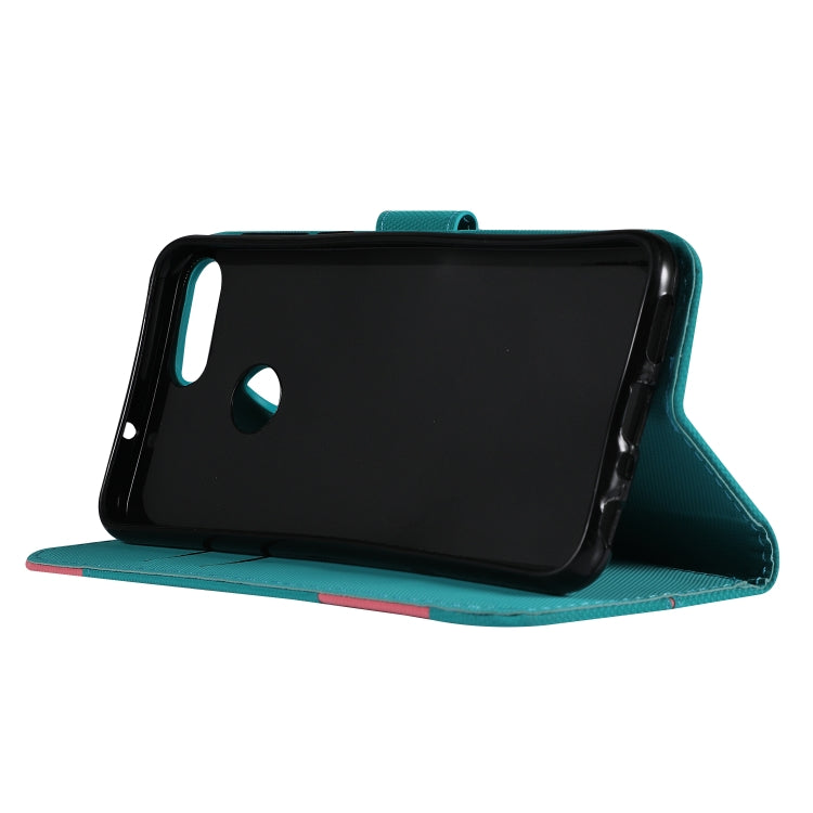 Fabric Stitching Embroidery Horizontal Flip Leather Case With Holder & Card Slots & Wallet for Huawei Enjoy 7S