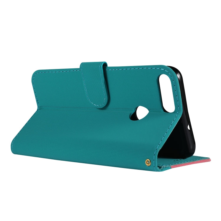 Fabric Stitching Embroidery Horizontal Flip Leather Case With Holder & Card Slots & Wallet for Huawei Enjoy 7S