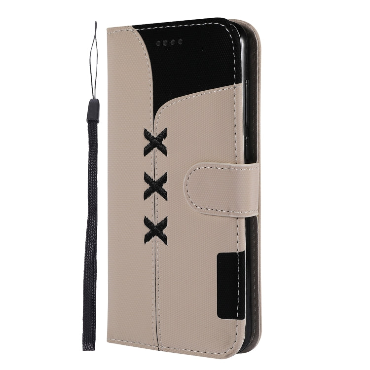 Fabric Stitching Embroidery Horizontal Flip Leather Case With Holder & Card Slots & Wallet for Huawei Enjoy 7S