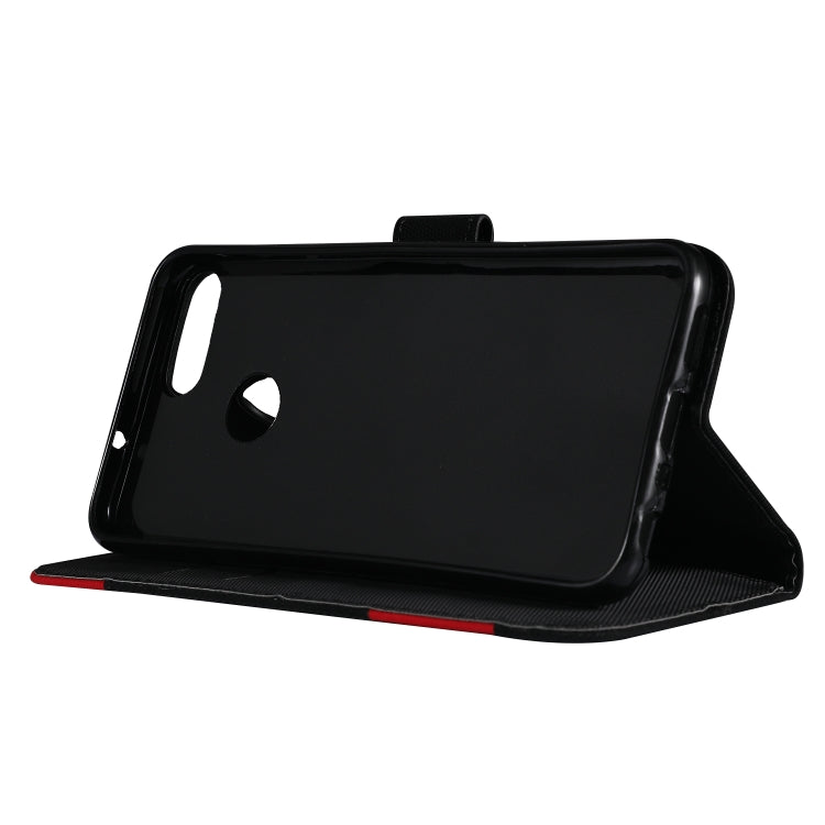 Fabric Stitching Embroidery Horizontal Flip Leather Case With Holder & Card Slots & Wallet for Huawei Enjoy 7S