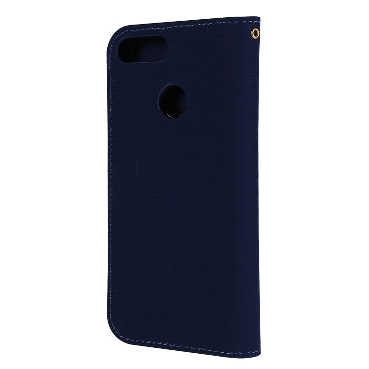 Fabric Stitching Embroidery Horizontal Flip Leather Case With Holder & Card Slots & Wallet for Huawei Enjoy 7S