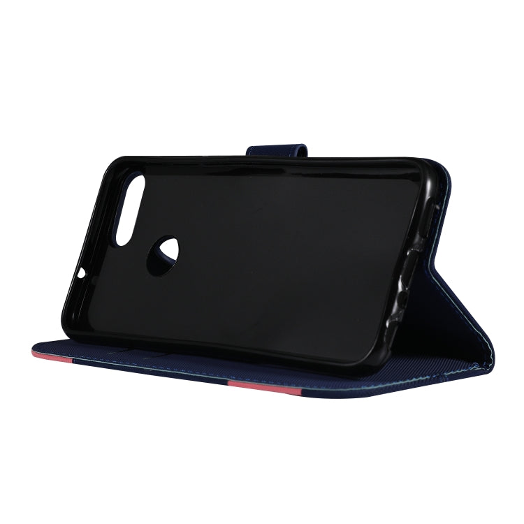 Fabric Stitching Embroidery Horizontal Flip Leather Case With Holder & Card Slots & Wallet for Huawei Enjoy 7S