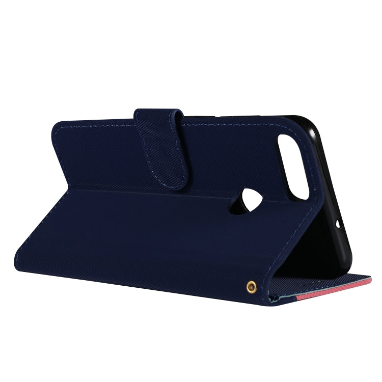 Fabric Stitching Embroidery Horizontal Flip Leather Case With Holder & Card Slots & Wallet for Huawei Enjoy 7S