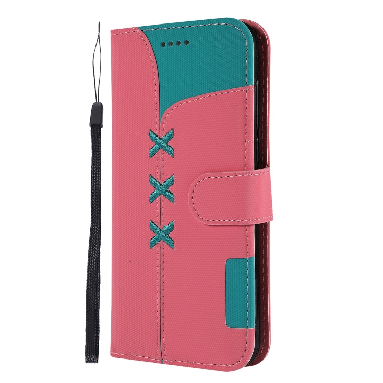 Fabric Stitching Embroidery Horizontal Flip Leather Case With Holder & Card Slots & Wallet for Huawei Enjoy 7S