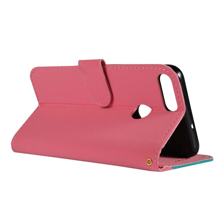 Fabric Stitching Embroidery Horizontal Flip Leather Case With Holder & Card Slots & Wallet for Huawei Enjoy 7S