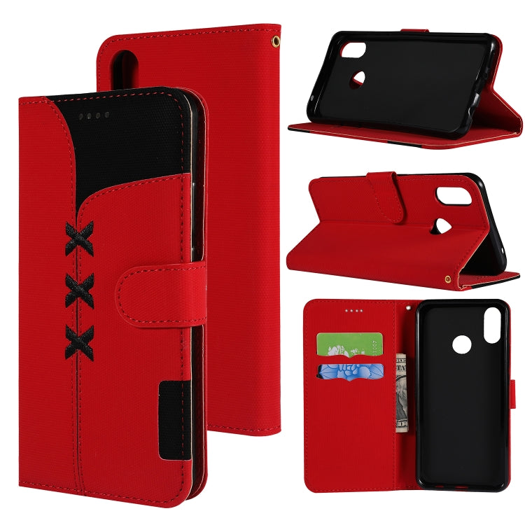 Fabric Stitching Embroidery Horizontal Flip Leather Case With Holder & Card Slots & Wallet for Huawei Nova 3i