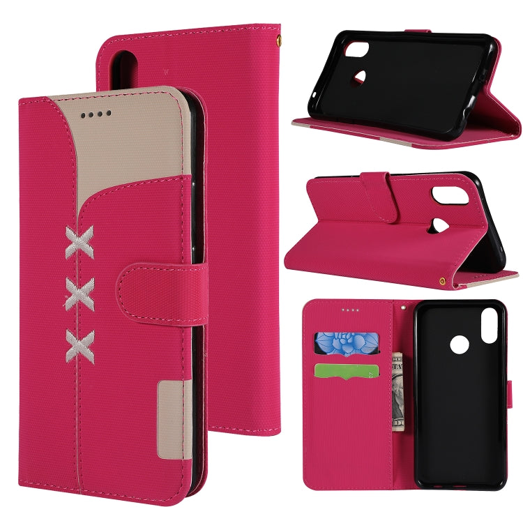Fabric Stitching Embroidery Horizontal Flip Leather Case With Holder & Card Slots & Wallet for Huawei Nova 3i