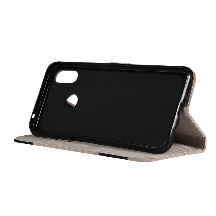 Fabric Stitching Embroidery Horizontal Flip Leather Case With Holder & Card Slots & Wallet for Huawei Nova 3i