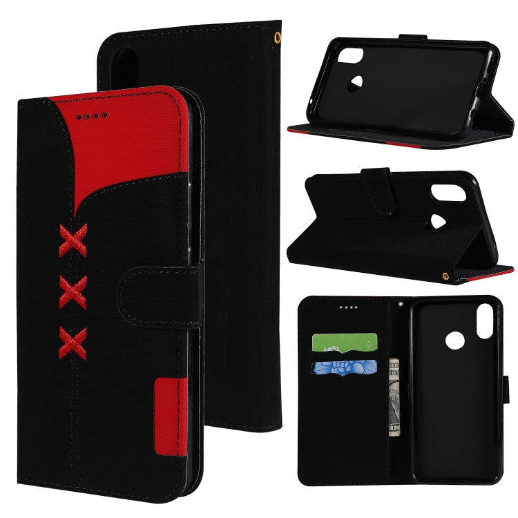 Fabric Stitching Embroidery Horizontal Flip Leather Case With Holder & Card Slots & Wallet for Huawei Nova 3i