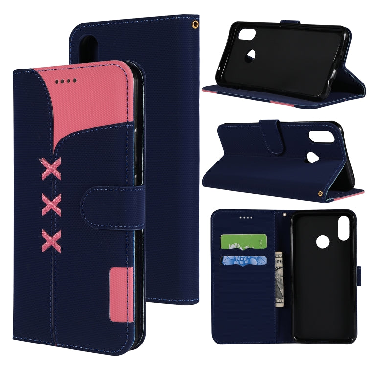Fabric Stitching Embroidery Horizontal Flip Leather Case With Holder & Card Slots & Wallet for Huawei Nova 3i