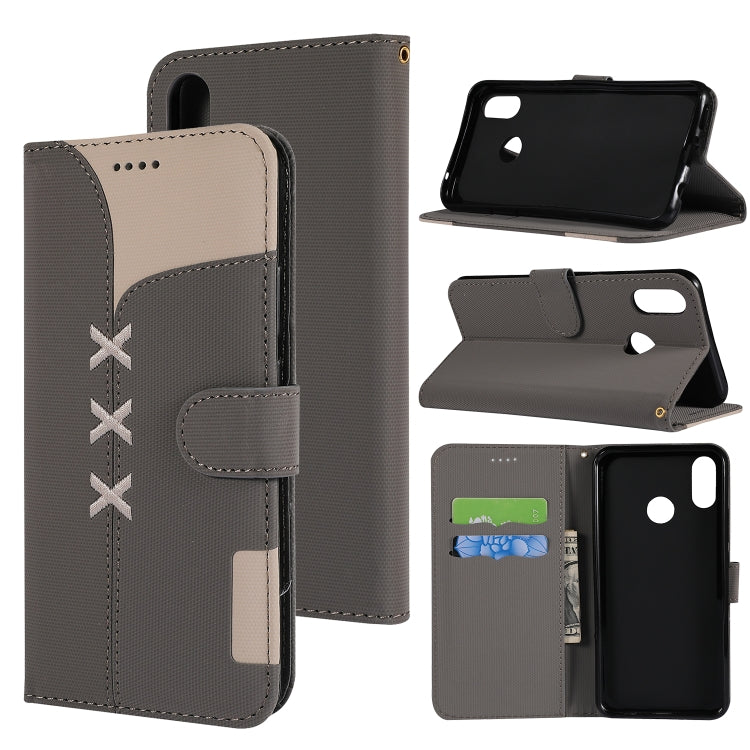 Fabric Stitching Embroidery Horizontal Flip Leather Case With Holder & Card Slots & Wallet for Huawei Nova 3i
