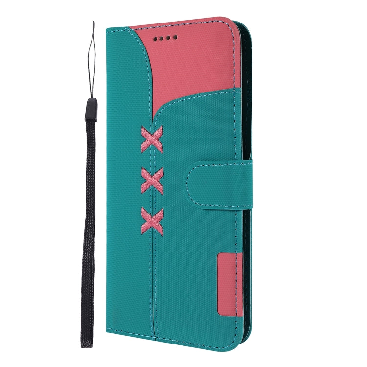 Fabric Stitching Embroidery Horizontal Flip Leather Case With Holder & Card Slots & Wallet for Huawei Y6 Pro 2019