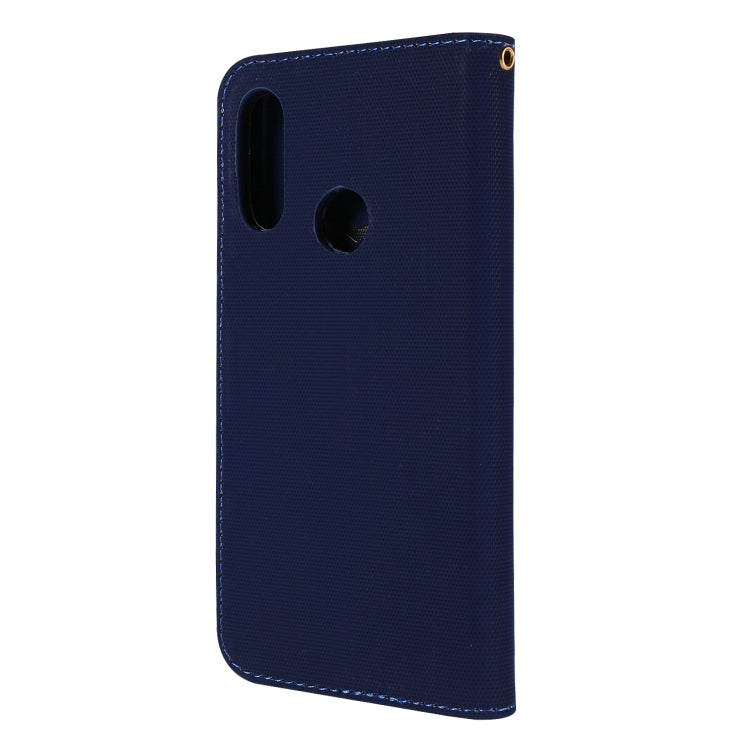 Fabric Stitching Embroidery Horizontal Flip Leather Case With Holder & Card Slots & Wallet for Huawei Y6 Pro 2019