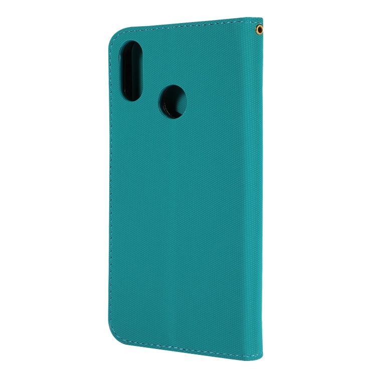 Fabric Stitching Embroidery Horizontal Flip Leather Case With Holder & Card Slots & Wallet for Huawei Y9 2019