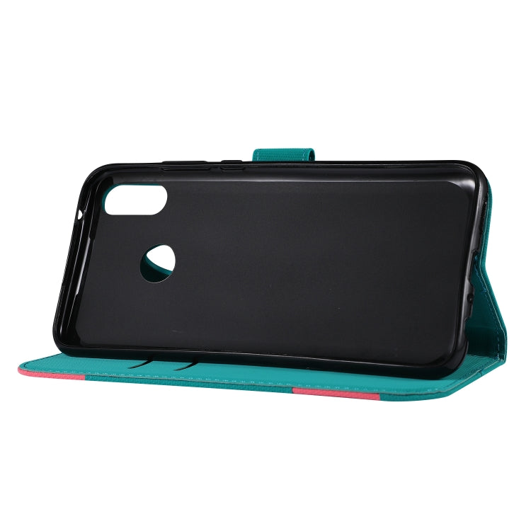 Fabric Stitching Embroidery Horizontal Flip Leather Case With Holder & Card Slots & Wallet for Huawei Y9 2019
