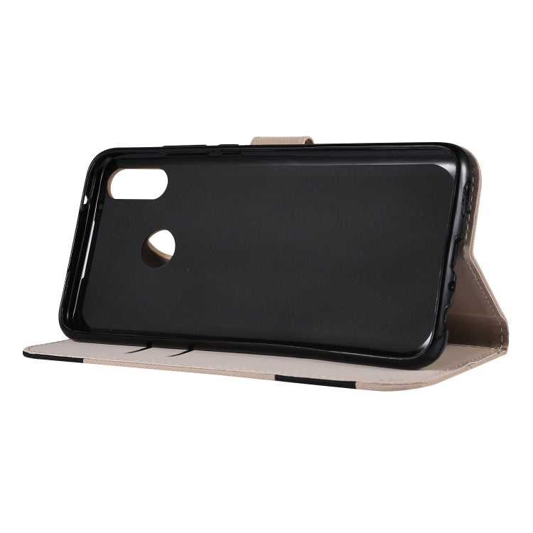 Fabric Stitching Embroidery Horizontal Flip Leather Case With Holder & Card Slots & Wallet for Huawei Y9 2019
