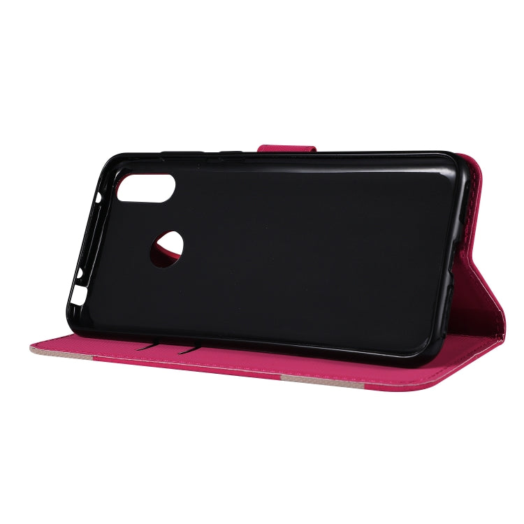 Fabric Stitching Embroidery Horizontal Flip Leather Case With Holder & Card Slots & Wallet for Huawei Y7 Prime / Y7