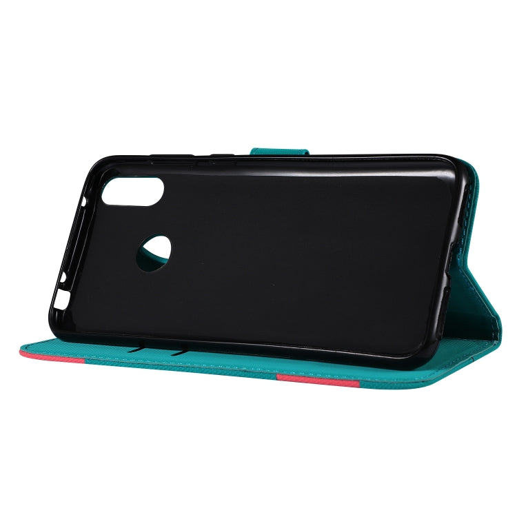 Fabric Stitching Embroidery Horizontal Flip Leather Case With Holder & Card Slots & Wallet for Huawei Y7 Prime / Y7