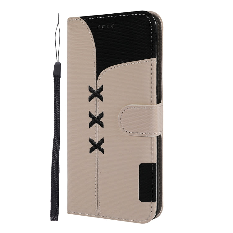 Fabric Stitching Embroidery Horizontal Flip Leather Case With Holder & Card Slots & Wallet for Huawei Y7 Prime / Y7