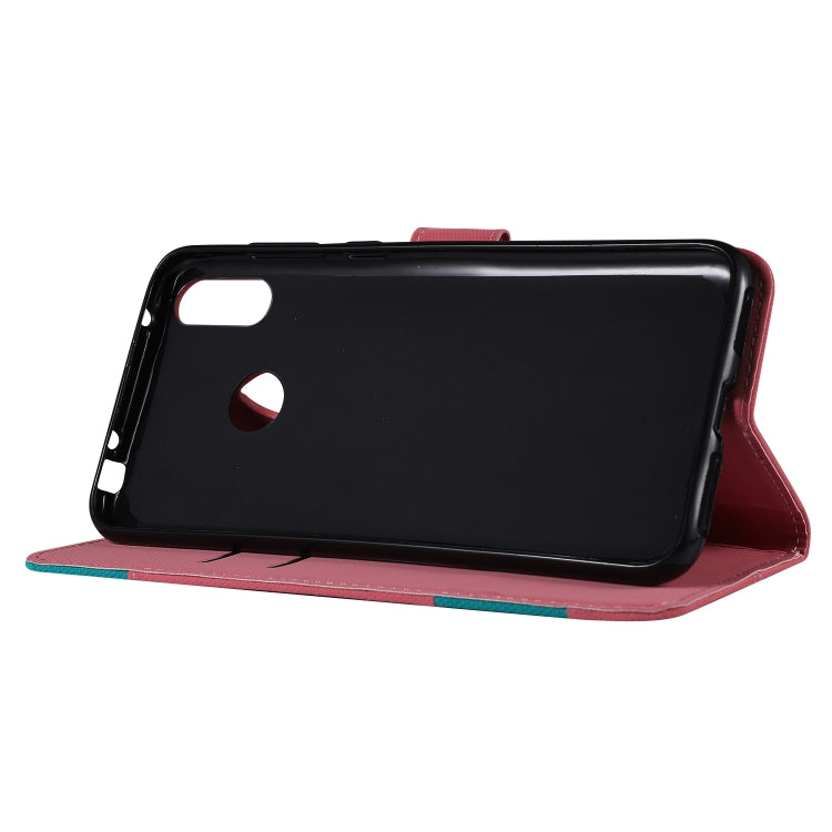 Fabric Stitching Embroidery Horizontal Flip Leather Case With Holder & Card Slots & Wallet for Huawei Y7 Prime / Y7