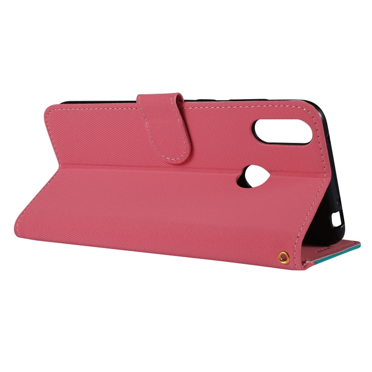 Fabric Stitching Embroidery Horizontal Flip Leather Case With Holder & Card Slots & Wallet for Huawei Y7 Prime / Y7