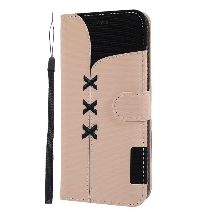 Fabric Stitching Embroidery Horizontal Flip Leather Case With Holder & Card Slots & Wallet for Galaxy S8