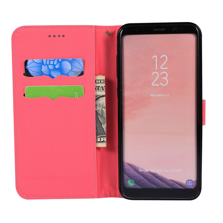 Fabric Stitching Embroidery Horizontal Flip Leather Case With Holder & Card Slots & Wallet for Galaxy S8