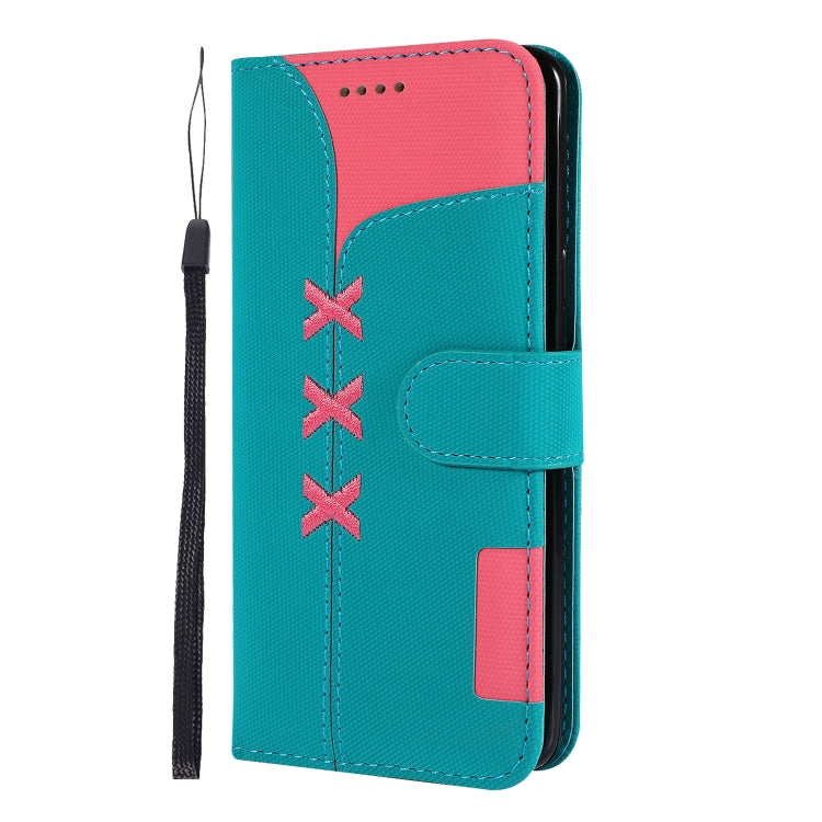 Fabric Stitching Embroidery Horizontal Flip Leather Case With Holder & Card Slots & Wallet for Galaxy S9