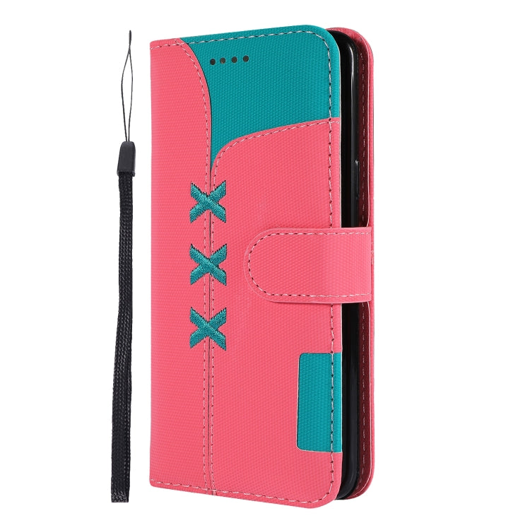 Fabric Stitching Embroidery Horizontal Flip Leather Case With Holder & Card Slots & Wallet for Galaxy S9