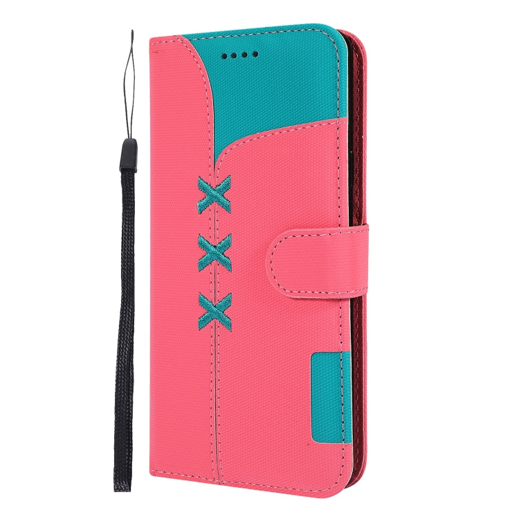 Fabric Stitching Embroidery Horizontal Flip Leather Case With Holder & Card Slots & Wallet for Galaxy S9+