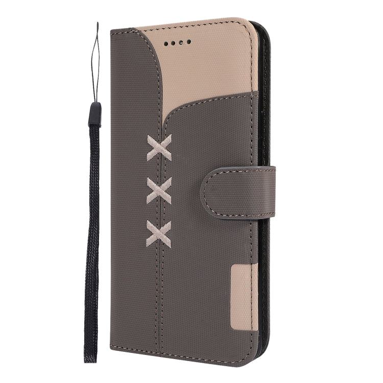 Fabric Stitching Embroidery Horizontal Flip Leather Case With Holder & Card Slots & Wallet for Galaxy S9+