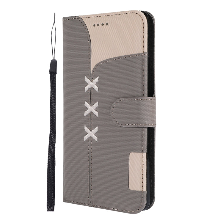 Fabric Stitching Embroidery Horizontal Flip Leather Case With Holder & Card Slots & Wallet for Galaxy S10