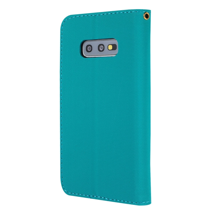 Fabric Stitching Embroidery Horizontal Flip Leather Case With Holder & Card Slots & Wallet for Galaxy S10e