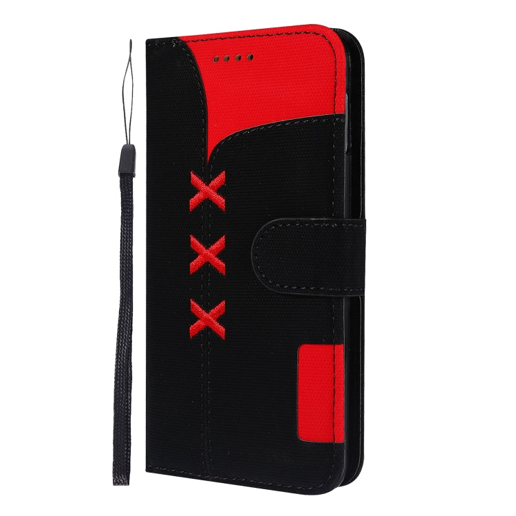 Fabric Stitching Embroidery Horizontal Flip Leather Case With Holder & Card Slots & Wallet for Galaxy S10e