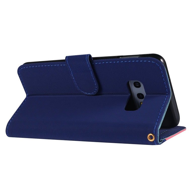 Fabric Stitching Embroidery Horizontal Flip Leather Case With Holder & Card Slots & Wallet for Galaxy S10e