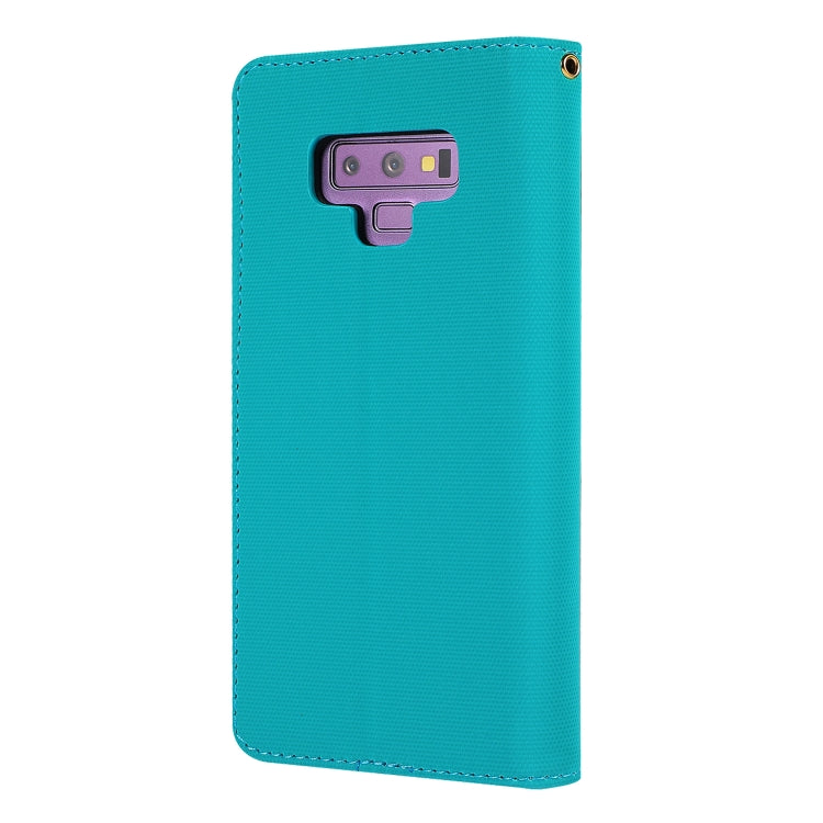 Fabric Stitching Embroidery Horizontal Flip Leather Case With Holder & Card Slots & Wallet for Galaxy Note 9