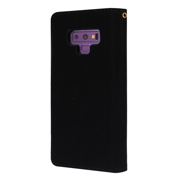 Fabric Stitching Embroidery Horizontal Flip Leather Case With Holder & Card Slots & Wallet for Galaxy Note 9