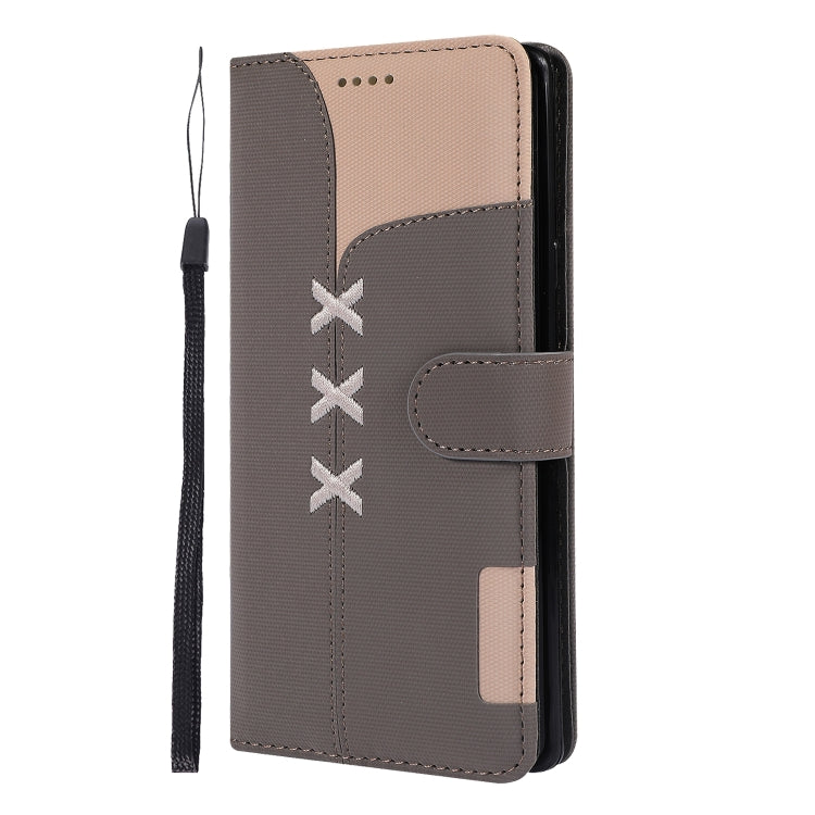 Fabric Stitching Embroidery Horizontal Flip Leather Case With Holder & Card Slots & Wallet for Galaxy Note 9