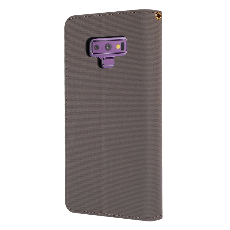 Fabric Stitching Embroidery Horizontal Flip Leather Case With Holder & Card Slots & Wallet for Galaxy Note 9