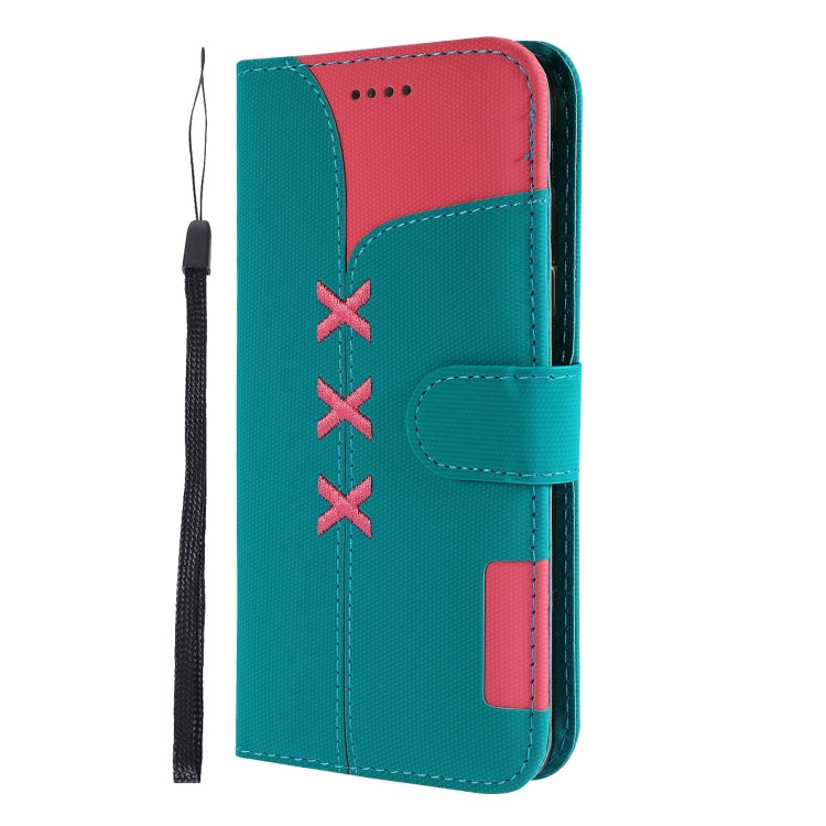 Fabric Stitching Embroidery Horizontal Flip Leather Case With Holder & Card Slots & Wallet for Galaxy J6