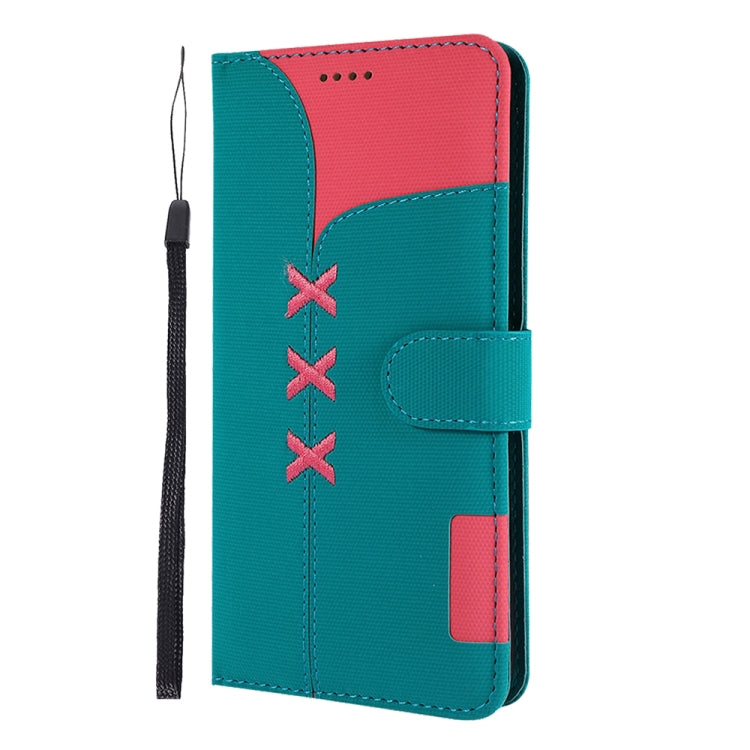 Fabric Stitching Embroidery Horizontal Flip Leather Case With Holder & Card Slots & Wallet for Galaxy A50