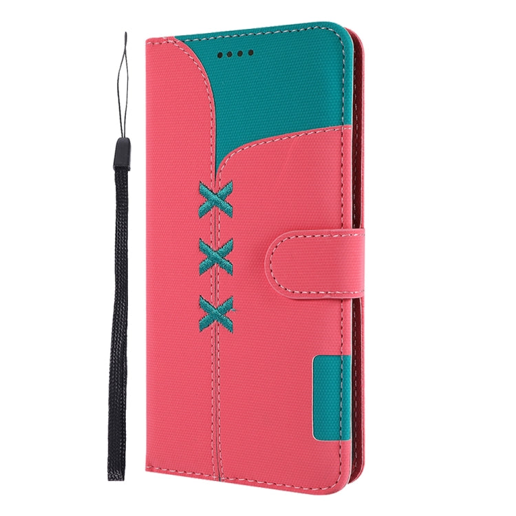 Fabric Stitching Embroidery Horizontal Flip Leather Case With Holder & Card Slots & Wallet for Galaxy A50