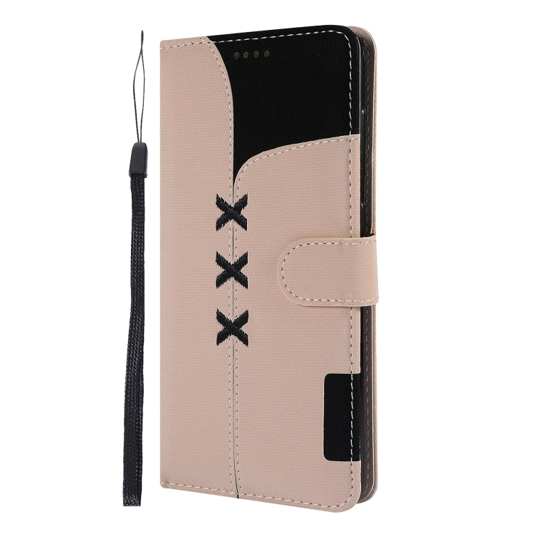 Fabric Stitching Embroidery Horizontal Flip Leather Case With Holder & Card Slots & Wallet for Galaxy A70