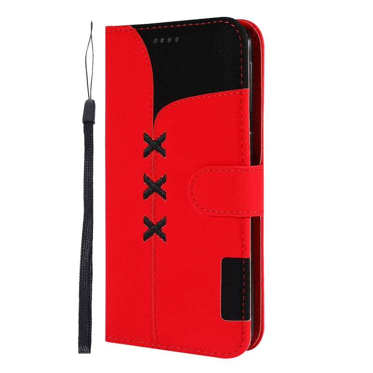 Fabric Stitching Embroidery Horizontal Flip Leather Case With Holder & Card Slots & Wallet for Galaxy M20