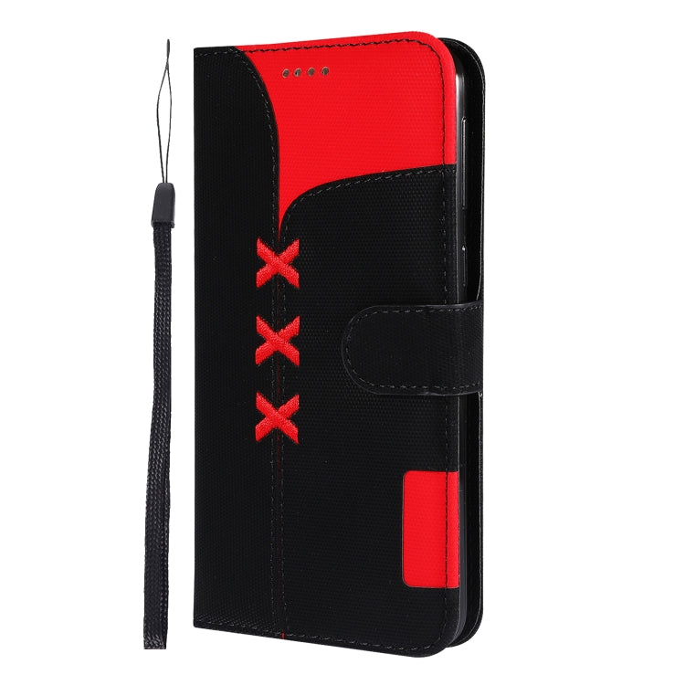 Fabric Stitching Embroidery Horizontal Flip Leather Case With Holder & Card Slots & Wallet for Galaxy M20